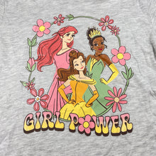 Load image into Gallery viewer, Girls Disney, Princess, grey marle tee / top, GUC, size 6,  
