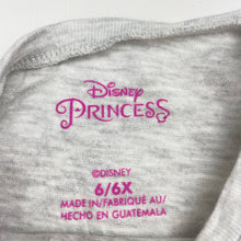 Load image into Gallery viewer, Girls Disney, Princess, grey marle tee / top, GUC, size 6,  