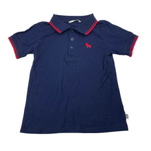 Load image into Gallery viewer, Boys Ollie's Place, navy cotton polo shirt top, EUC, size 7,  