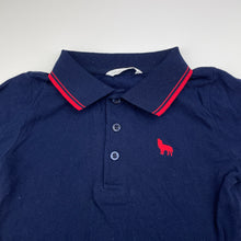 Load image into Gallery viewer, Boys Ollie's Place, navy cotton polo shirt top, EUC, size 7,  