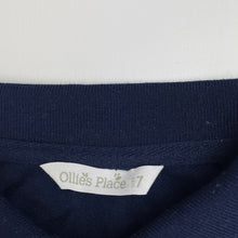 Load image into Gallery viewer, Boys Ollie's Place, navy cotton polo shirt top, EUC, size 7,  