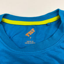 Load image into Gallery viewer, Boys Tilt, blue cotton tee / top, dinosaurs, EUC, size 7,  