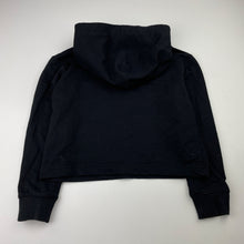 Load image into Gallery viewer, Girls CONVERSE, black cropped hooded long sleeve top, EUC, size 5,  