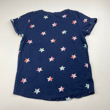 Load image into Gallery viewer, Girls B Collection, navy cotton tee / top, stars, GUC, size 7,  