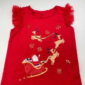 Girls Anko, cotton Christmas tee / top, GUC, size 8,  