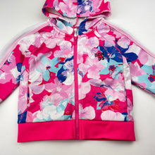 Load image into Gallery viewer, Girls Bonds, bright floral zip hoodie sweater, wash fade/pilling, FUC, size 3,  