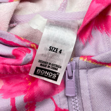 Load image into Gallery viewer, Girls Bonds, bright floral zip hoodie sweater, pilling, FUC, size 4,  