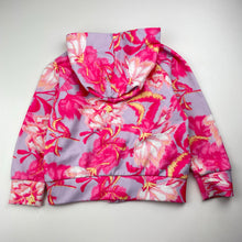 Load image into Gallery viewer, Girls Bonds, bright floral zip hoodie sweater, pilling, FUC, size 4,  