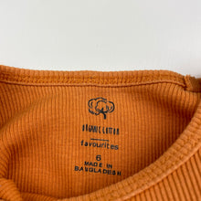 Load image into Gallery viewer, Girls Favourites, ribbed organic cotton long sleeve top, FUC, size 6,  