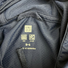 Load image into Gallery viewer, Unisex Uniqlo, navy lightweight zip up hooded top, EUC, size 5-6,  