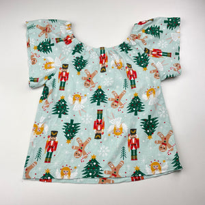 Girls B&L, cotton Christmas tee / top, GUC, size 7,  