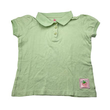 Load image into Gallery viewer, Girls Pinkabuds, green cotton polo shirt top, FUC, size 6-7,  
