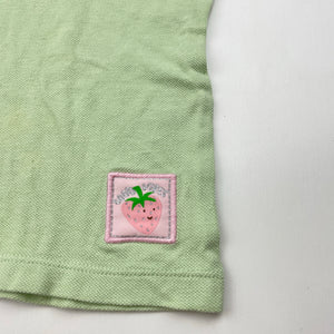 Girls Pinkabuds, green cotton polo shirt top, FUC, size 6-7,  