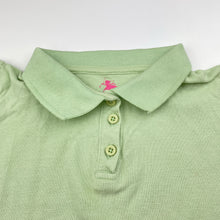 Load image into Gallery viewer, Girls Pinkabuds, green cotton polo shirt top, FUC, size 6-7,  