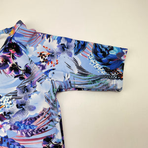 Girls CUPID GIRL, floral short sleeve rashie / swim top, EUC, size 3,  