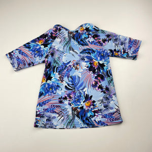 Girls CUPID GIRL, floral short sleeve rashie / swim top, EUC, size 3,  