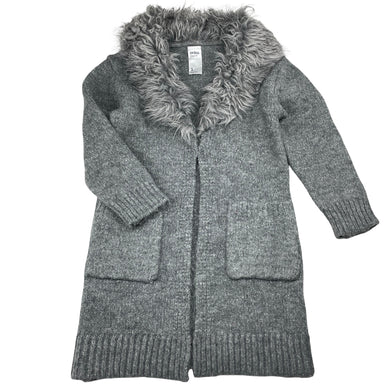 Girls Anko, soft feel knitted long cardigan, single button fasten, L: 56cm, GUC, size 3,  