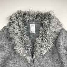 Load image into Gallery viewer, Girls Anko, soft feel knitted long cardigan, single button fasten, L: 56cm, GUC, size 3,  