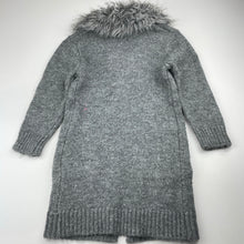 Load image into Gallery viewer, Girls Anko, soft feel knitted long cardigan, single button fasten, L: 56cm, GUC, size 3,  