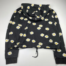 Load image into Gallery viewer, Girls H&amp;M, floral fleece lined lightweight hoodie sweater, EUC, size 13-14,  