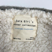 Load image into Gallery viewer, Girls Zara, fleece lined wool blend jacket / coat, L: 62cm, EUC, size 13-14,  