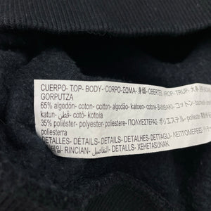 Girls Zara, black fleece lined sweater / jumper, EUC, size 8,  