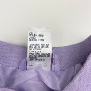 Girls Anko, purple zip up faux fur jacket / coat, EUC, size 6,  