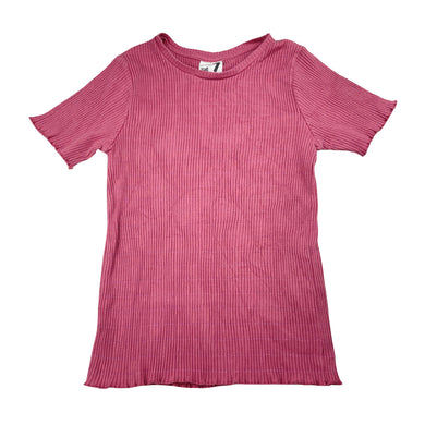 Girls Cotton On, ribbed metallic stripe tee / top, GUC, size 7,  