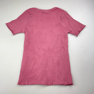 Girls Cotton On, ribbed metallic stripe tee / top, GUC, size 7,  