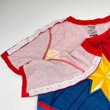 Load image into Gallery viewer, Girls Marvel, SUPER TEE Captain Marvel cotton tee, side &amp; shoulder poppers, GUC, size 12,  