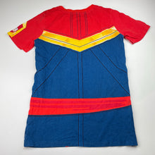 Load image into Gallery viewer, Girls Marvel, SUPER TEE Captain Marvel cotton tee, side &amp; shoulder poppers, GUC, size 12,  
