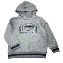 Load image into Gallery viewer, Boys DIsney, Cars, embroidered fleece lined hoodie sweater, GUC, size 5,  
