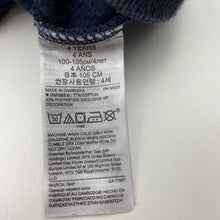 Load image into Gallery viewer, Unisex GAP, navy fleece lined sweater / jumper, wash fade, FUC, size 4,  