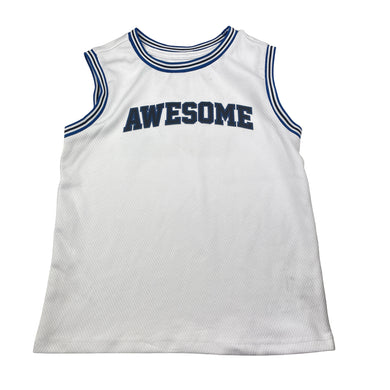Boys Anko, white sports / activewear top, FUC, size 6,  