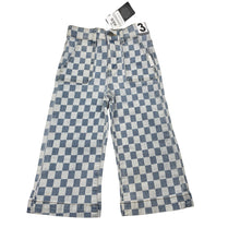 Load image into Gallery viewer, Girls Cotton On, wide leg stretch denim pants, adjustable, Inside leg: 29.5cm, NEW, size 3,  