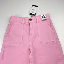 Load image into Gallery viewer, Girls Cotton On, wide leg stretch denim pants, adjustable, Inside leg: 34.5cm, NEW, size 4,  