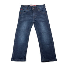 Load image into Gallery viewer, Boys Tommy Hilfiger, dark stretch denim jeans, adjustable, Inside leg: 35cm, GUC, size 3,  