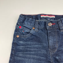 Load image into Gallery viewer, Boys Tommy Hilfiger, dark stretch denim jeans, adjustable, Inside leg: 35cm, GUC, size 3,  