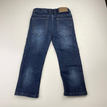 Load image into Gallery viewer, Boys Tommy Hilfiger, dark stretch denim jeans, adjustable, Inside leg: 35cm, GUC, size 3,  