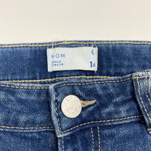 Load image into Gallery viewer, Girls Target, MOM distressed stretch denim jeans, adjustable, Inside leg: 67cm, GUC, size 14,  