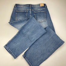 Load image into Gallery viewer, Girls Target, MOM distressed stretch denim jeans, adjustable, Inside leg: 67cm, GUC, size 14,  