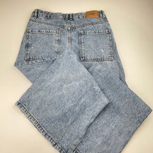Load image into Gallery viewer, Girls Zara, distressed denim wide leg jeans, adjustable, Inside leg: 59.5cm, GUC, size 13-14,  