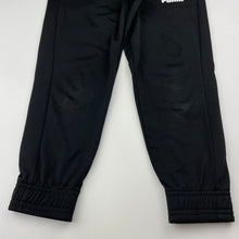 Load image into Gallery viewer, Boys Puma, black track pants, elasticated, Inside leg: 46cm, FUC, size 5-6,  