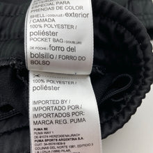 Load image into Gallery viewer, Boys Puma, black track pants, elasticated, Inside leg: 46cm, FUC, size 5-6,  