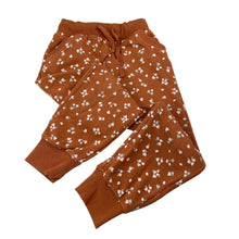 Load image into Gallery viewer, Girls Mango, floral fleece lined track pants, pilling, Inside leg: 48cm, FUC, size 6,  