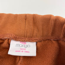 Load image into Gallery viewer, Girls Mango, floral fleece lined track pants, pilling, Inside leg: 48cm, FUC, size 6,  