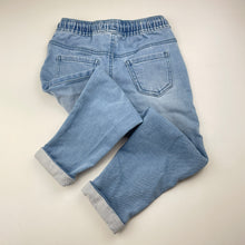 Load image into Gallery viewer, Girls Anko, stretch knit denim pants, elasticated, Inside leg: 39cm, GUC, size 4,  