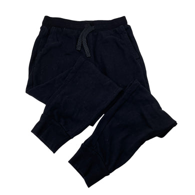 Boys Target, black fleece lined track pants, elasticated, Inside leg: 57.5cm, GUC, size 10,  