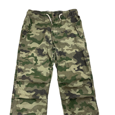 Boys Cotton On, camo print lightweight cotton pants, elasticated, Inside leg: 51cm, FUC, size 8,  