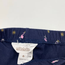 Load image into Gallery viewer, Girls Milkshake, navy Christmas leggings, Inside leg: 44cm, GUC, size 6,  